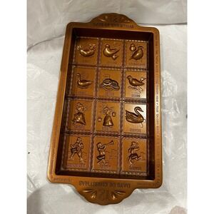 Chicago Metallic Bronze Color Baking Pan Dish 12 Days of Christmas